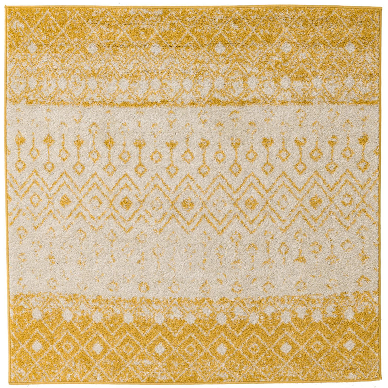 Abstract Indoor Rug, Square 5'3"
