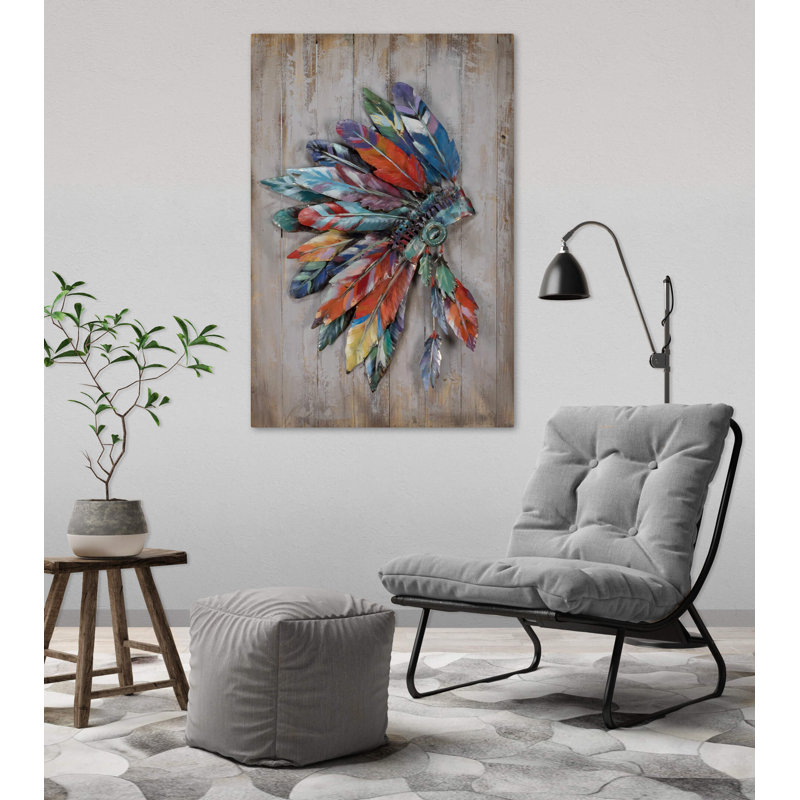 Handmade Traditional Entertainment Wall Decor on Metal