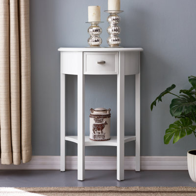 Wilfredo Solid and Manufactured Wood Top Console Table with Solid Wood Base