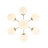 Delacroy 7 - Light Sputnik Design Tiered Chandelier With Globe Shade-2079801536