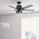 52" Techne 5 - Blade Ceiling Fan with LED Light Kit, Remote Control, WiFi Smart Fan, Easy Install