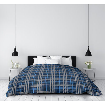 Polyester Plaid Duvet Cover