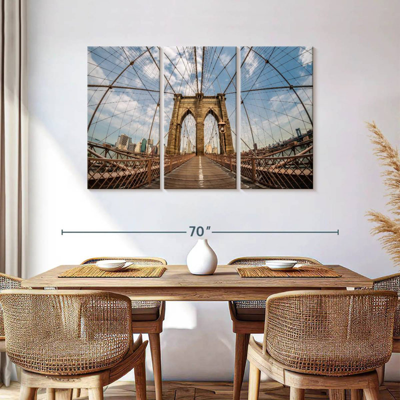 Lilie NYC Brooklyn Bridge, H 36 po x l 57 po