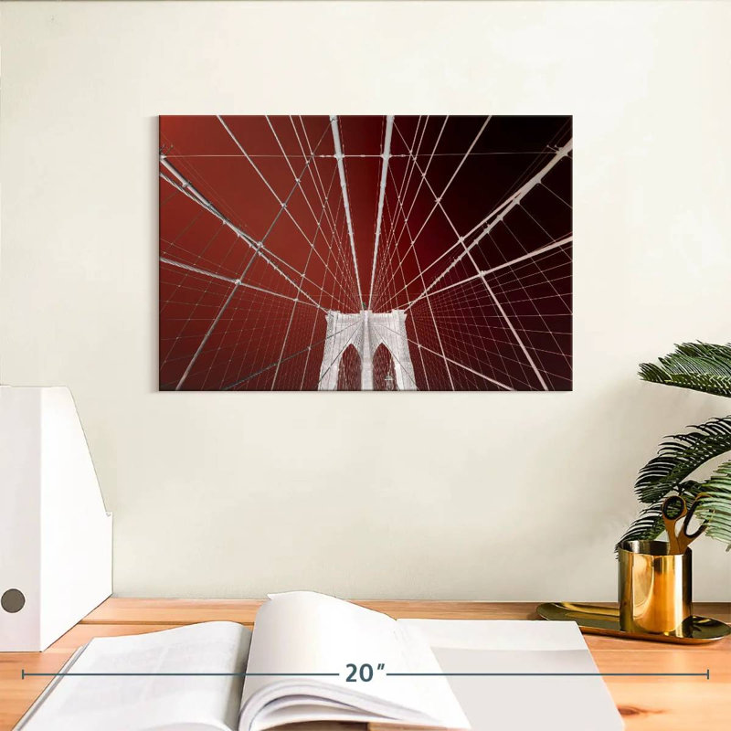 Lilie Geometric Brooklyn Bridge, 8" H x 12" W