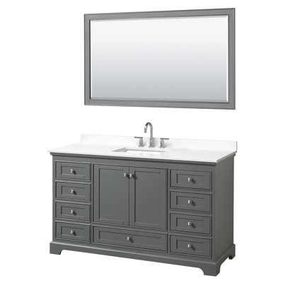 Deborah 48'' Single Bathroom Vanity with Quartz Top