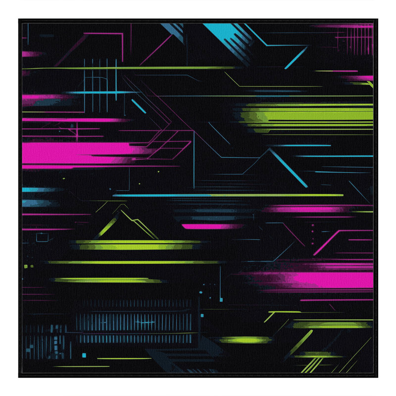 Aurora Circuit Rug, Square 3'