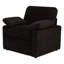 Fauteuil inclinable électrique Hollander brun chocolat avec revêtement en velours côtelé et accoudoirs rembourrés