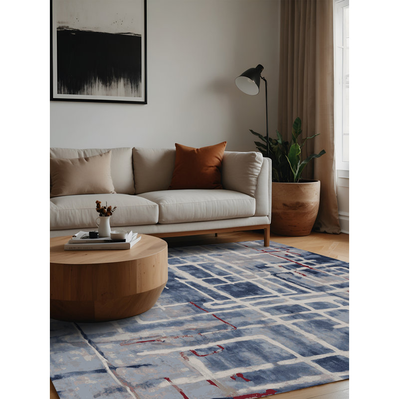 Tapis gris lavable à la machine, Carré 4 pi