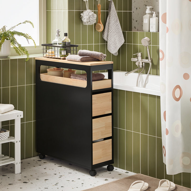 Keondra Bathroom Cabinet, Black