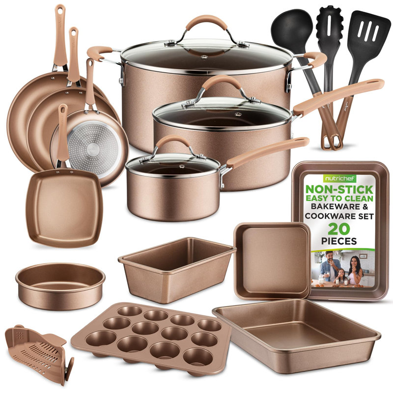 20 - Piece Non-Stick Aluminum Cookware Set