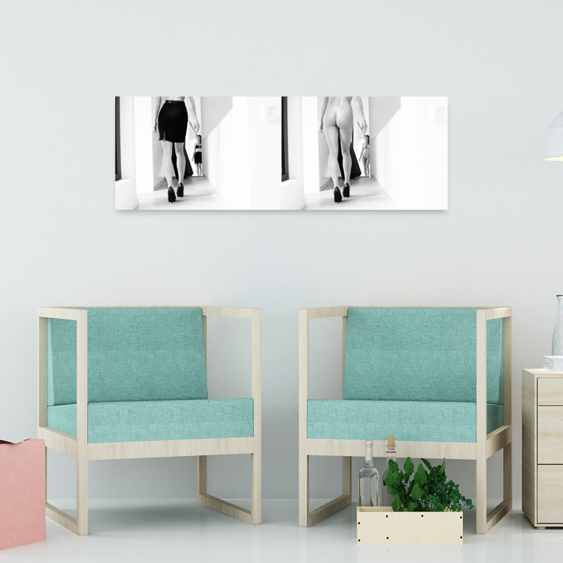 «True Self Elegant Abstract Contemporary Architecture», art mural femme, H 16 po x l 48 po