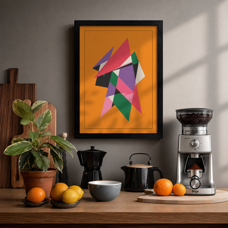 Fragmented Motion Geometric - Print, A1 - 84.1 x 59.4 cm, Black