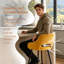Velvet Upholstered Bar Stools with Armrests-1819114152