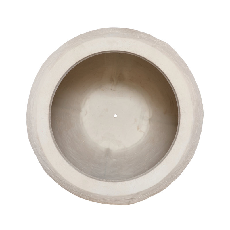 Pot à fleurs Aera, blanc cassé, grand
