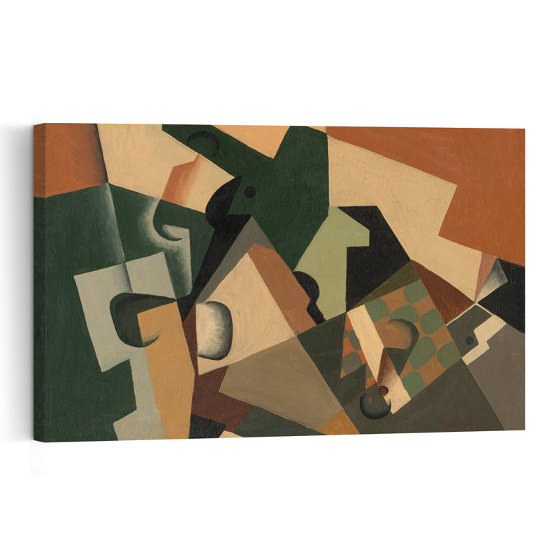 Et damier, vers 1917, estampe d'art mural abstrait contemporain, H 40 po x l 60 po