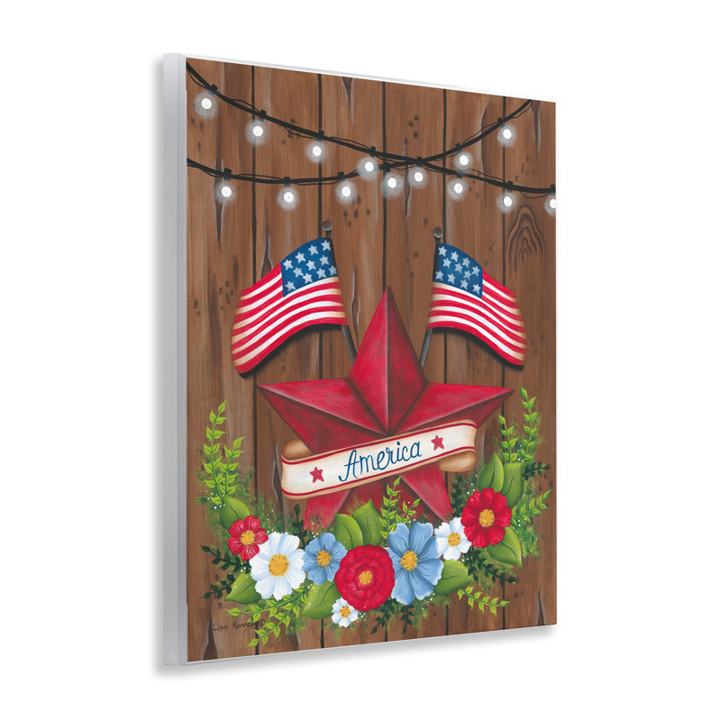 Art mural Americana Country Garland par Lisa Larson