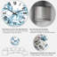 Bleu clair rivière de montagne sur fond blanc - horloge murale-1626004578
