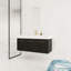 Meuble-lavabo mural avec lavabo, vasque en résine à bords épais