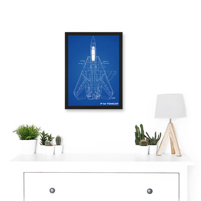 Grumman F-14 Tomcat US Airforce Fighter Plane - Single Picture Frame Print