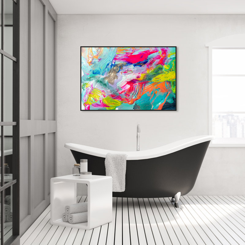 «Show Me Love», reproduction d'art sur toile, H 30 po x l 45 po x 1,5 po, Picture Framed Canvas, Noir