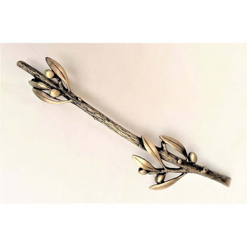 Poignée fantaisie 10 "Olive Branch, Laiton antique