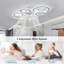 76cm LED Dimmable Reversible Flush Mount Ceiling Fan with Lights and Remote-623148242