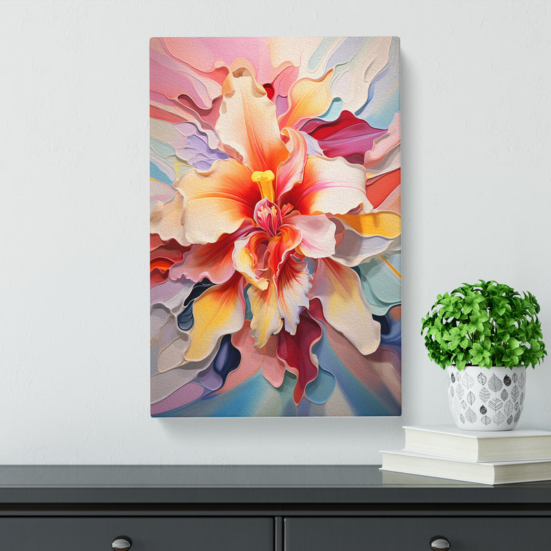 Orchid Flower Contemporary - No Frame Print, 76cm H x 50cm W x 3cm D