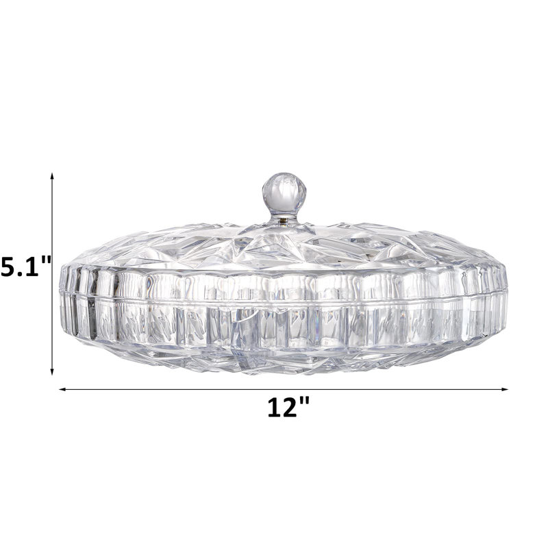 Snack Serving Tray, 12" Appetizer Tray with Lid