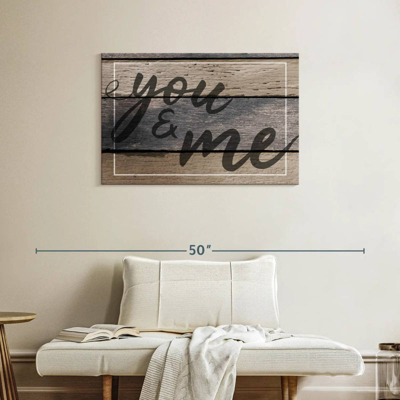 You And Me Wall Sign, 24" H x 36" W