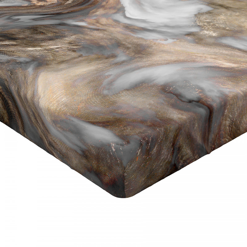 Microfiber Abstract Fitted Sheet, Twin XL Fitted Sheet