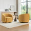 Fauteuil demi-tonneau pivotant en velours Arrun-32197387