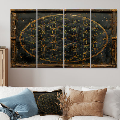 Ensemble d'art mural géométrique 4 pièces Provenant