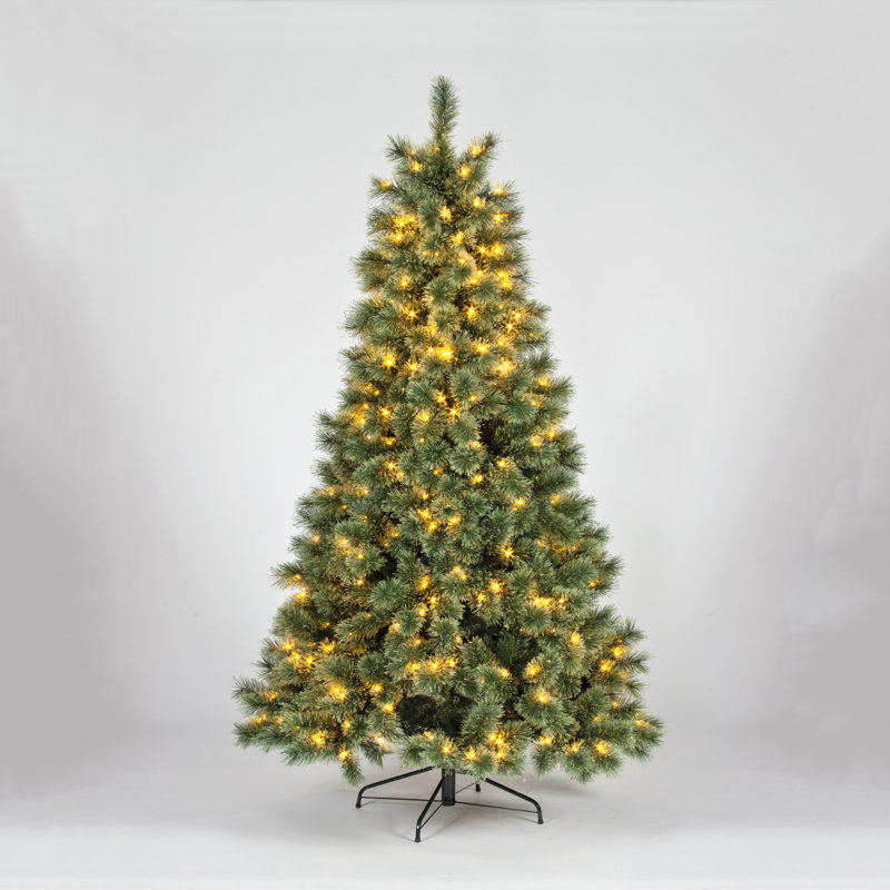 Lighted Artificial Spruce Christmas Tree, 210cm H x 122cm W x 122cm D
