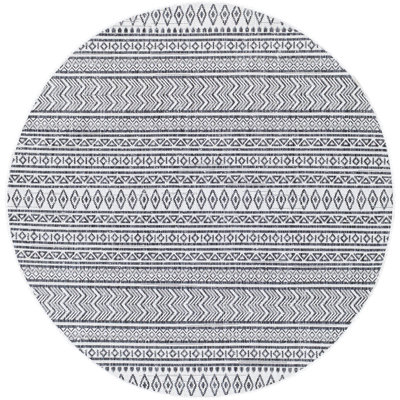 Indoor & Outdoor Modern Boho Black Rug