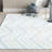 Krystyna Chevron Handmade Tufted Wool Mint/Ivory Area Rug-1576369893