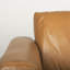 Canapé en cuir brun clair 90,6L x 36,6W x 31,5H
