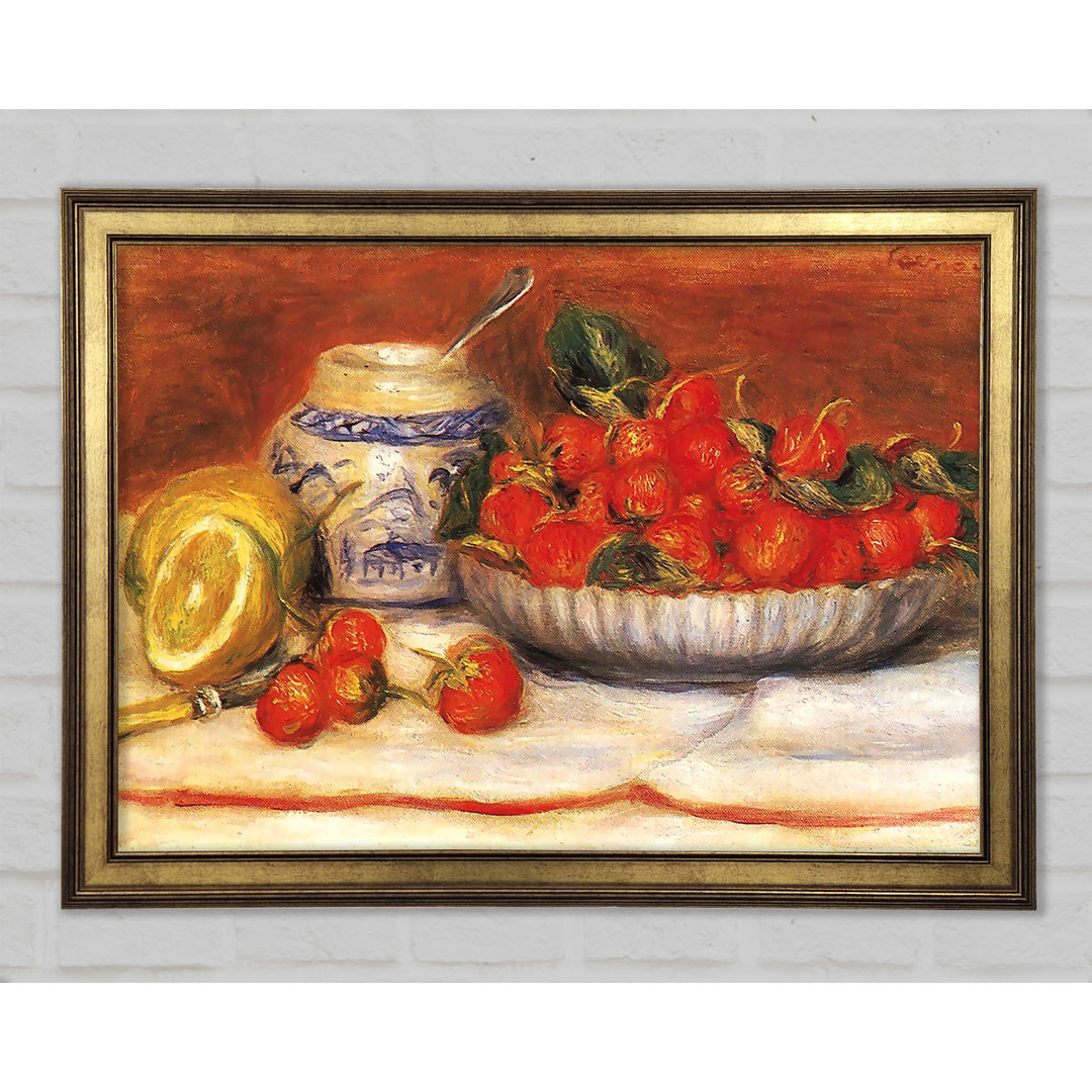 Schale mit Erdbeeren von Renoir - Einzelne Bilderrahmen Kunstdrucke