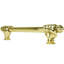 Carpe Diem Fist extra large satin brass fist appliance/long pull 12 inch center to center ; 3/4 inch reeded bar in finish Satin Brass-1831949487