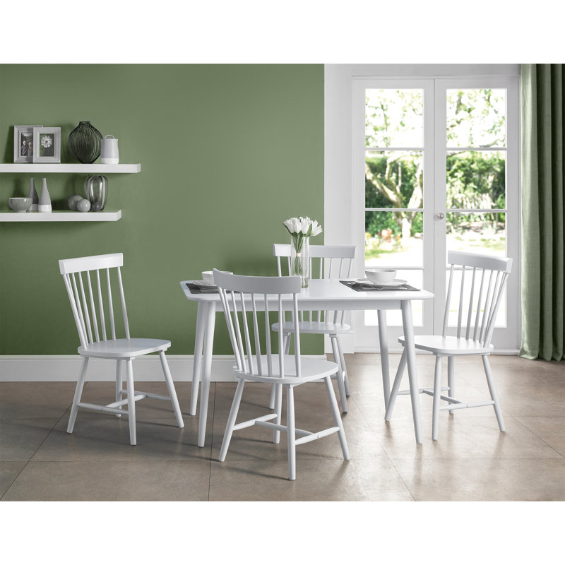 Coolidge 45.5cm H Slat Back Side Chair, White, 4