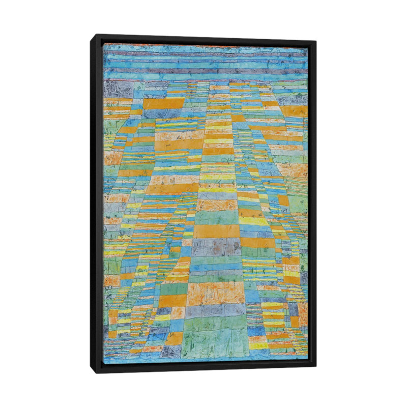 "itinéraire principal et contournement" par paul klee, reproduction d’art sur toile, H 26 po x l 18 po x P 1,5 po