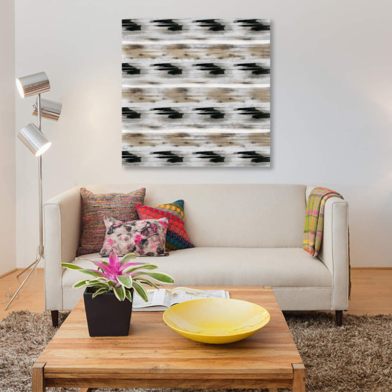 « grey tribal ii », reproduction d’impression sur toile, H 48 po x l 48 po x P 1,5 po, Toile tendue, Pas de tapis