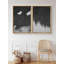 Tache de brosse grise et tache sur fond noir abstrait géométrique moderne art contemporain foncé-101752711