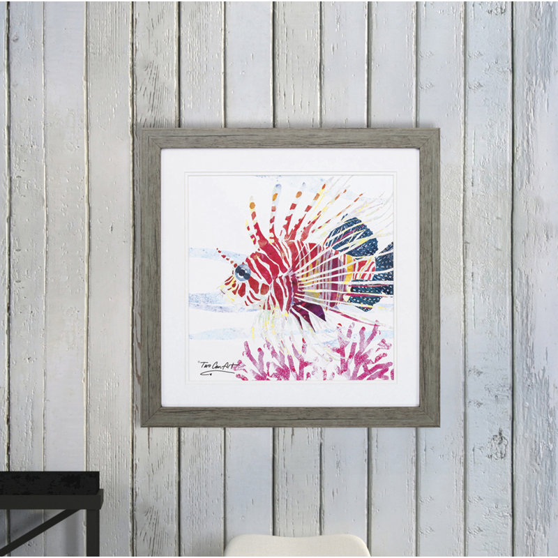 Reproduction d’art sur verre, « Sea creature Fish »