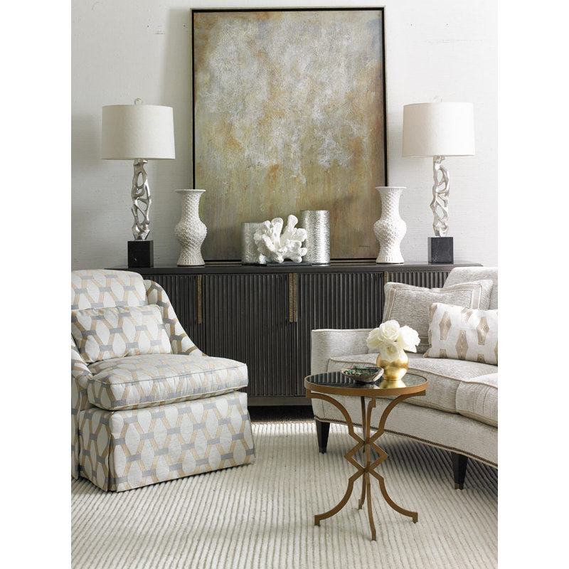 Marco 85'' W Solid Wood Sideboard, Washed Linen