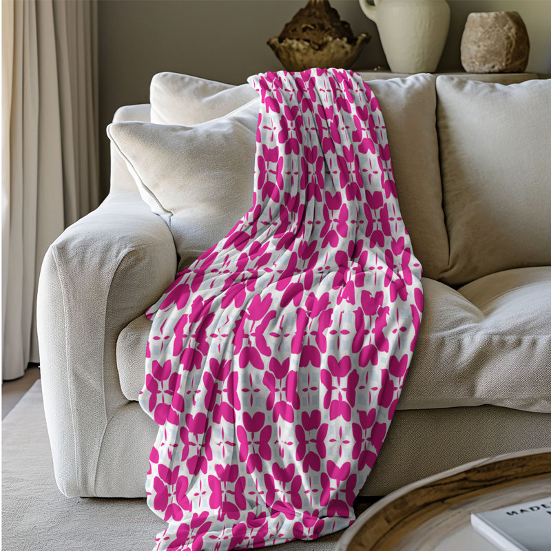 Patterns Blue - 1 pièce Sherpa Premium, Grand lit