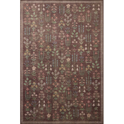 Tapis Merlot / multicolore Rifle Paper Company x Loloi Edinburgh