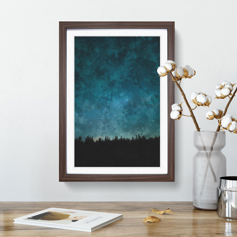 Above the Forest - Picture Frame Painting Print, Walnut Framed, 45cm H x 33cm W x 2cm D