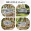 108x45 cm Garden Bench Cushion with Back for 2 Seater-427449633