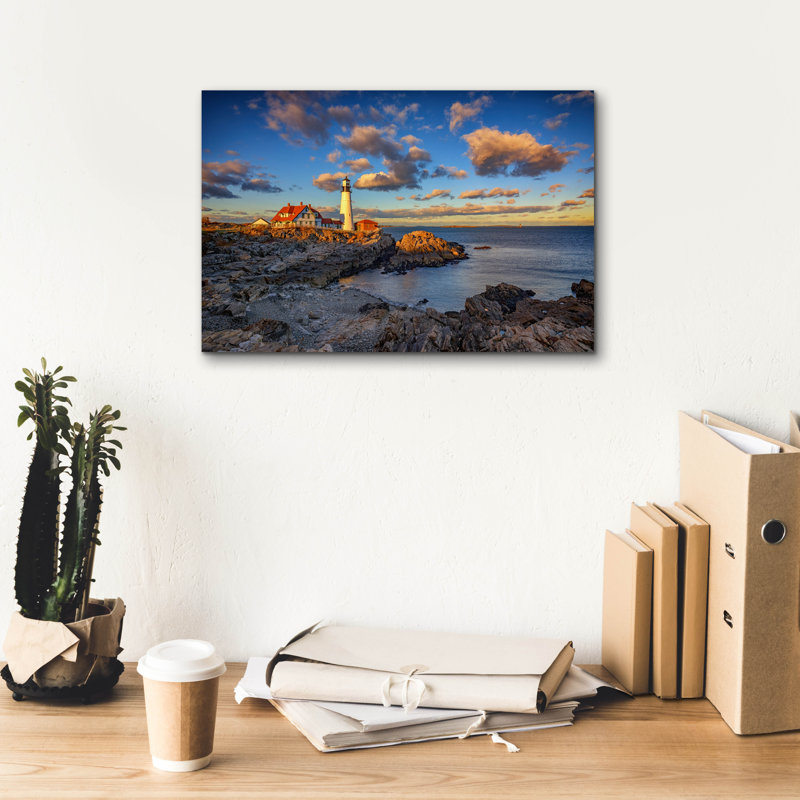 «Portland Head Lighthouse At Sunset» par Rick Berk, art mural sur toile