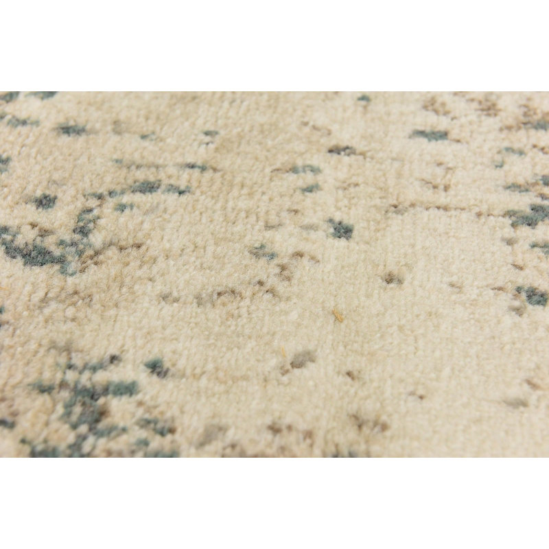 Tapis beige / gris / brun Wilhoit, Carré 8 pi